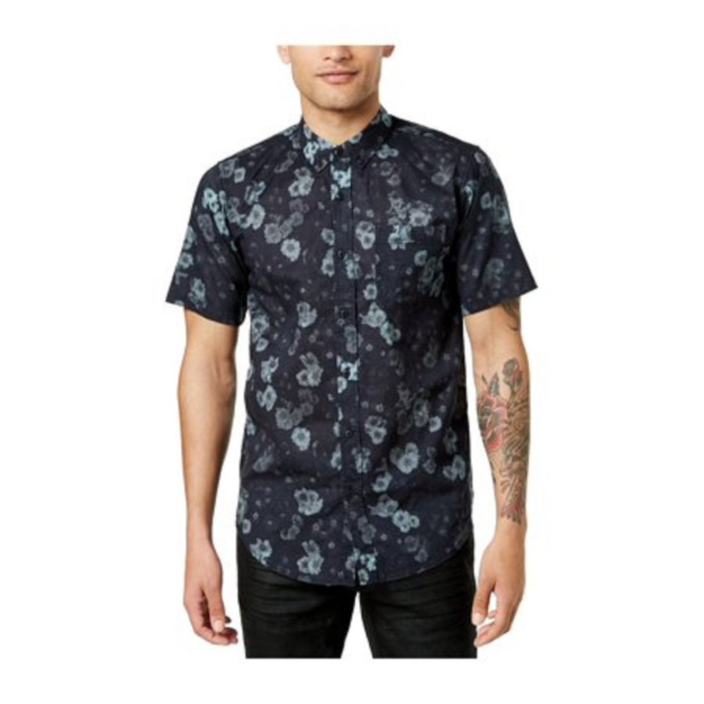 Ezekiel Mens Moonlight Floral Button Up Shirt XXL